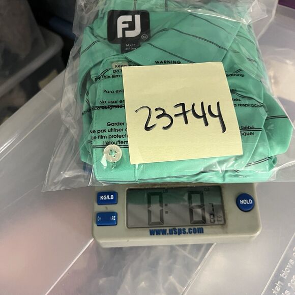 FootJoy Green Striped Golf Polo Shirt XL Performance Stretch Sporty Classic Top - Picture 11 of 11